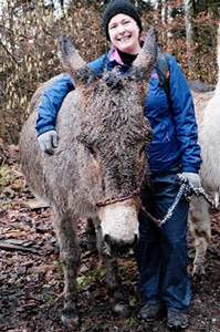 Denise with donkey Luna